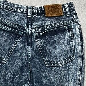 Vintage Code Bleu Acid Wash Jeans Womens 11/12 Blue Cotton Denim 80s High Rise